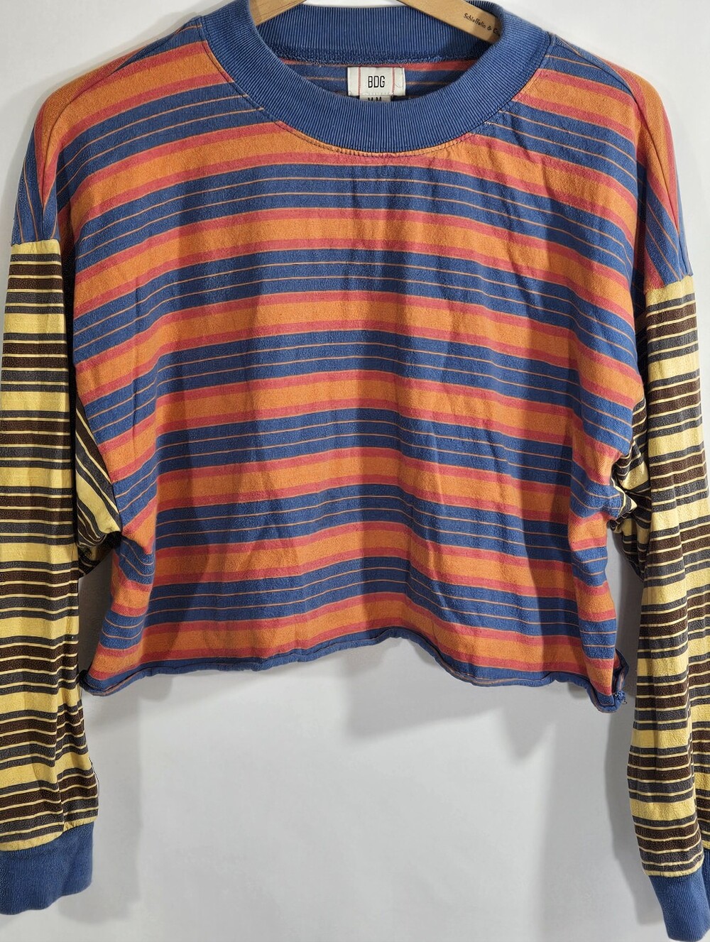 BDG Striped Cropped Shirt